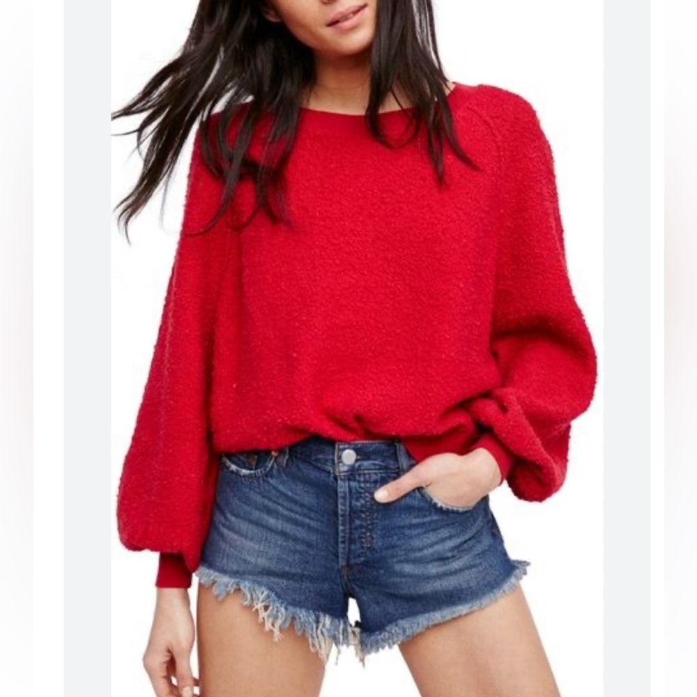 Free People Found my Friend sweater red